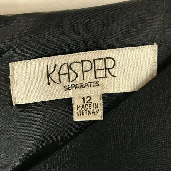 Kasper NWT Sheath Dress Sleeveless Navy Blue Size 12 Lined Classic Event V Neck - Picture 7 of 15